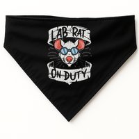 Lab Rat On Duty. Hilarious Lab Technician Science Enthusiast USA-Made Doggie Bandana
