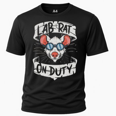 Lab Rat On Duty. Hilarious Lab Technician Science Enthusiast Cooling Performance Crew T-Shirt