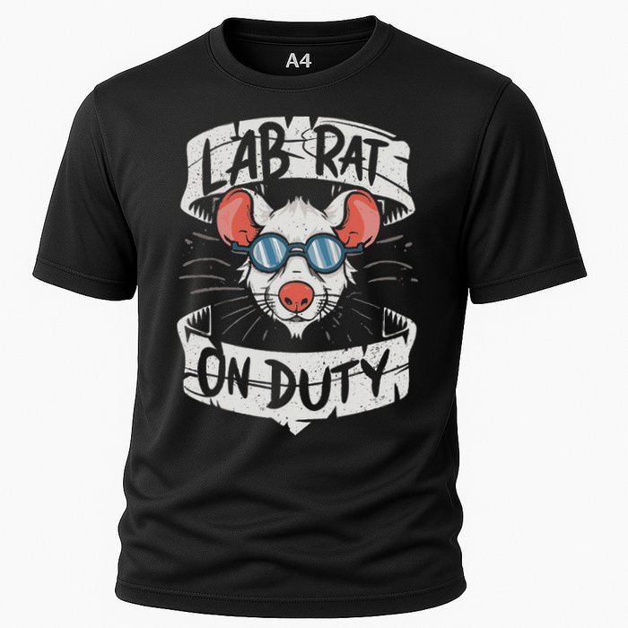 Lab Rat On Duty. Hilarious Lab Technician Science Enthusiast Cooling Performance Crew T-Shirt