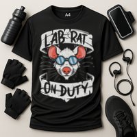 Lab Rat On Duty. Hilarious Lab Technician Science Enthusiast Cooling Performance Crew T-Shirt
