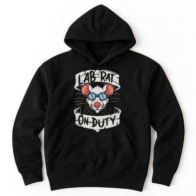Lab Rat On Duty. Hilarious Lab Technician Science Enthusiast Hoodie