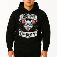 Lab Rat On Duty. Hilarious Lab Technician Science Enthusiast Hoodie