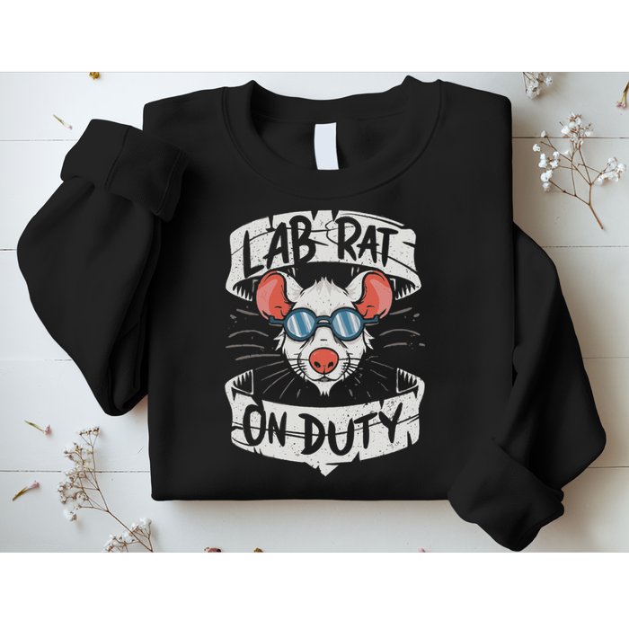Lab Rat On Duty. Hilarious Lab Technician Science Enthusiast Sweatshirt