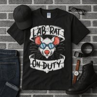 Lab Rat On Duty. Hilarious Lab Technician Science Enthusiast Tall T-Shirt