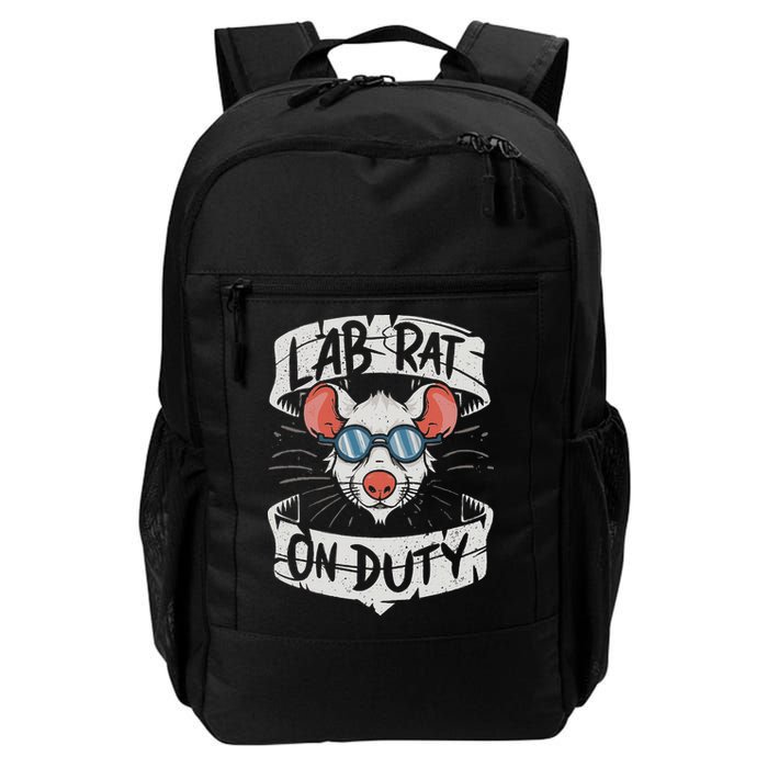 Lab Rat On Duty. Hilarious Lab Technician Science Enthusiast Daily Commute Backpack