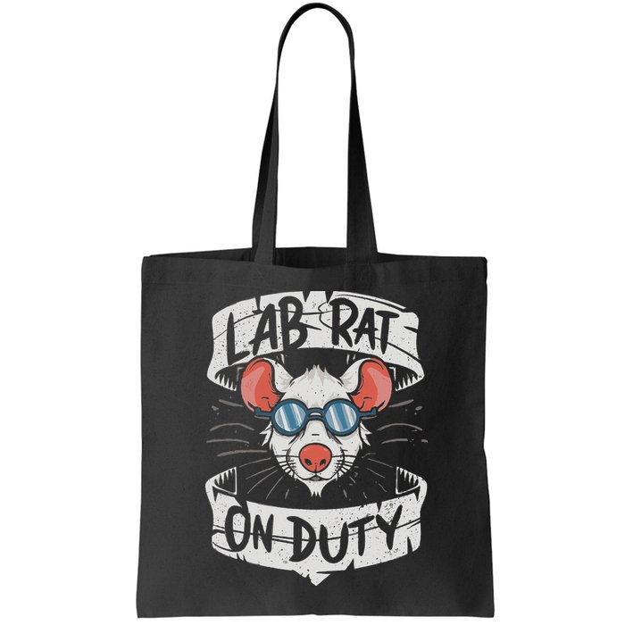 Lab Rat On Duty. Hilarious Lab Technician Science Enthusiast Bag