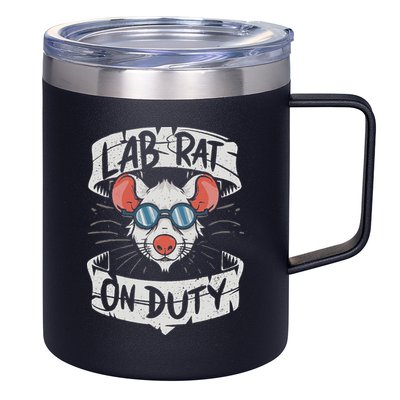 Lab Rat On Duty. Hilarious Lab Technician Science Enthusiast 12oz Stainless Steel Coffee Mug