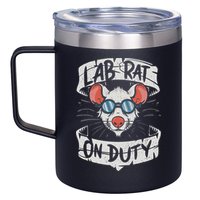 Lab Rat On Duty. Hilarious Lab Technician Science Enthusiast 12oz Stainless Steel Coffee Mug