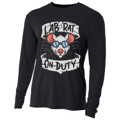 Lab Rat On Duty. Hilarious Lab Technician Science Enthusiast Cooling Performance Long Sleeve Crew