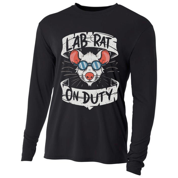 Lab Rat On Duty. Hilarious Lab Technician Science Enthusiast Cooling Performance Long Sleeve Crew