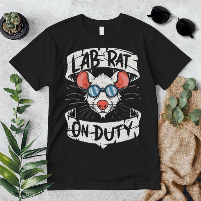Lab Rat On Duty. Hilarious Lab Technician Science Enthusiast Premium T-Shirt