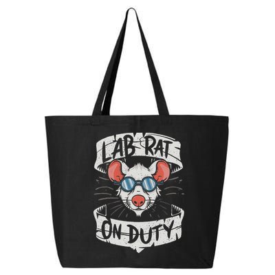 Lab Rat On Duty. Hilarious Lab Technician Science Enthusiast 25L Jumbo Tote