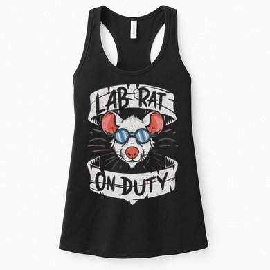 Lab Rat On Duty. Hilarious Lab Technician Science Enthusiast Womens Tank Top