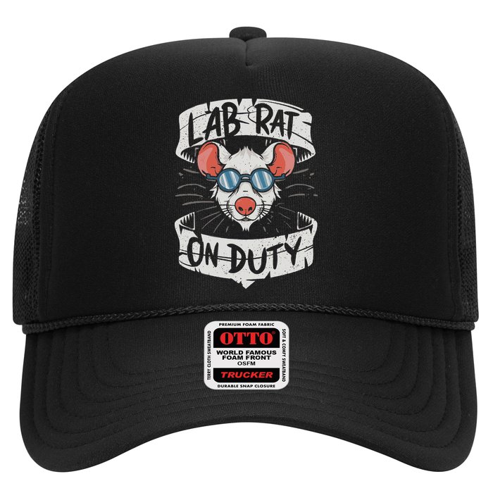 Lab Rat On Duty. Hilarious Lab Technician Science Enthusiast Trucker Hat