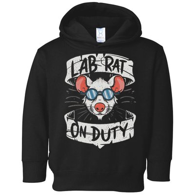 Lab Rat On Duty. Hilarious Lab Technician Science Enthusiast Toddler Hoodie