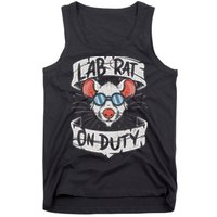 Lab Rat On Duty. Hilarious Lab Technician Science Enthusiast Tank Top