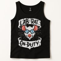Lab Rat On Duty. Hilarious Lab Technician Science Enthusiast Tank Top