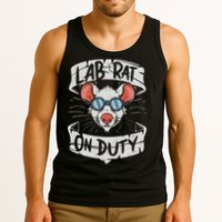 Lab Rat On Duty. Hilarious Lab Technician Science Enthusiast Tank Top