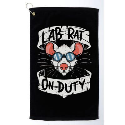 Lab Rat On Duty. Hilarious Lab Technician Science Enthusiast Golf Towel