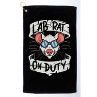 Lab Rat On Duty. Hilarious Lab Technician Science Enthusiast Golf Towel