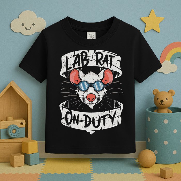 Lab Rat On Duty. Hilarious Lab Technician Science Enthusiast Toddler T-Shirt