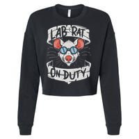 Lab Rat On Duty. Hilarious Lab Technician Science Enthusiast Cropped Pullover Crew