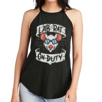 Lab Rat On Duty. Hilarious Lab Technician Science Enthusiast Women's Perfect Tri Rocker Tank