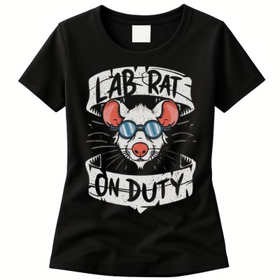 Lab Rat On Duty. Hilarious Lab Technician Science Enthusiast Womens T-Shirt