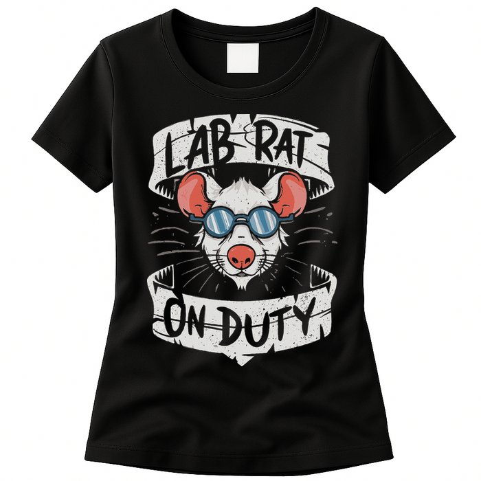 Lab Rat On Duty. Hilarious Lab Technician Science Enthusiast Womens T-Shirt