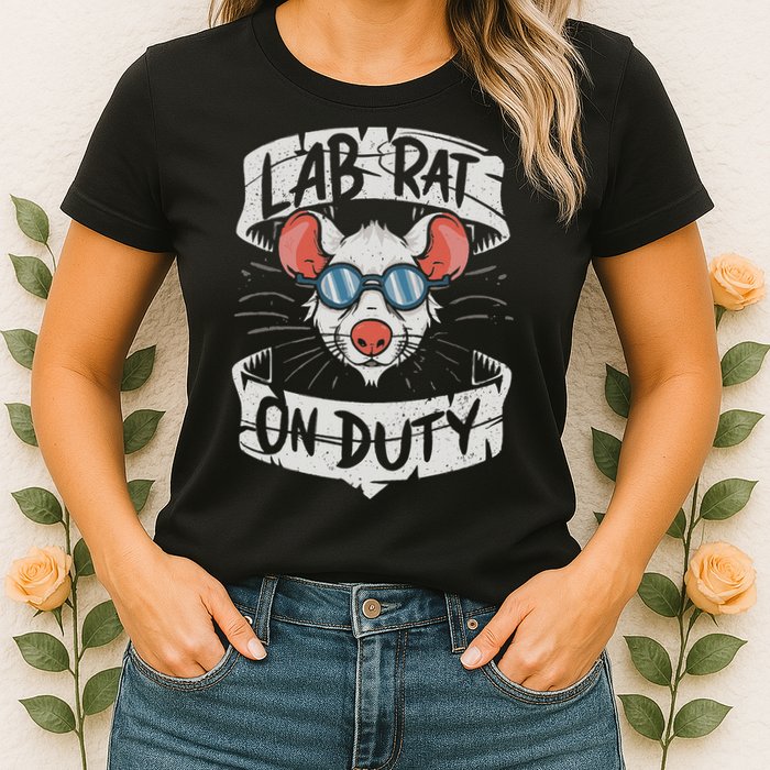 Lab Rat On Duty. Hilarious Lab Technician Science Enthusiast Womens T-Shirt