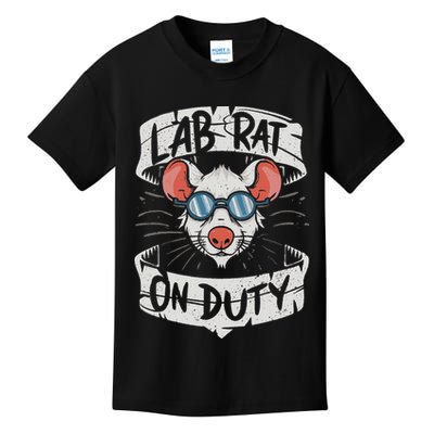 Lab Rat On Duty. Hilarious Lab Technician Science Enthusiast Kids T-Shirt