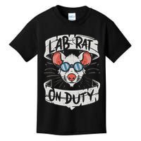 Lab Rat On Duty. Hilarious Lab Technician Science Enthusiast Kids T-Shirt