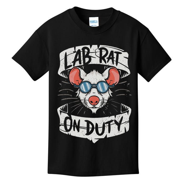 Lab Rat On Duty. Hilarious Lab Technician Science Enthusiast Kids T-Shirt
