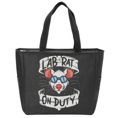 Lab Rat On Duty. Hilarious Lab Technician Science Enthusiast Zip Tote Bag