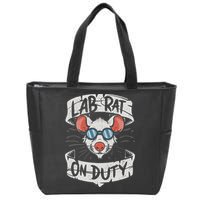 Lab Rat On Duty. Hilarious Lab Technician Science Enthusiast Zip Tote Bag