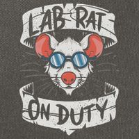 Lab Rat On Duty. Hilarious Lab Technician Science Enthusiast Cotton Canvas Backpack