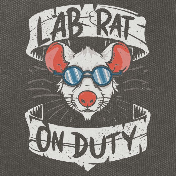 Lab Rat On Duty. Hilarious Lab Technician Science Enthusiast Cotton Canvas Backpack