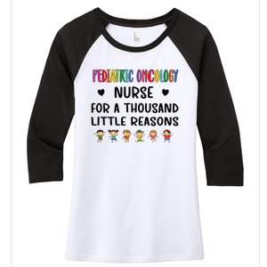 Litte Reasons Pediatric Oncology Nurse Appreciation Funny Gift Women's Tri-Blend 3/4-Sleeve Raglan Shirt