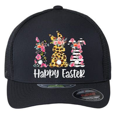 Leopard Rabbit Plaid Floral Easter Bunny Flexfit Unipanel Trucker Cap