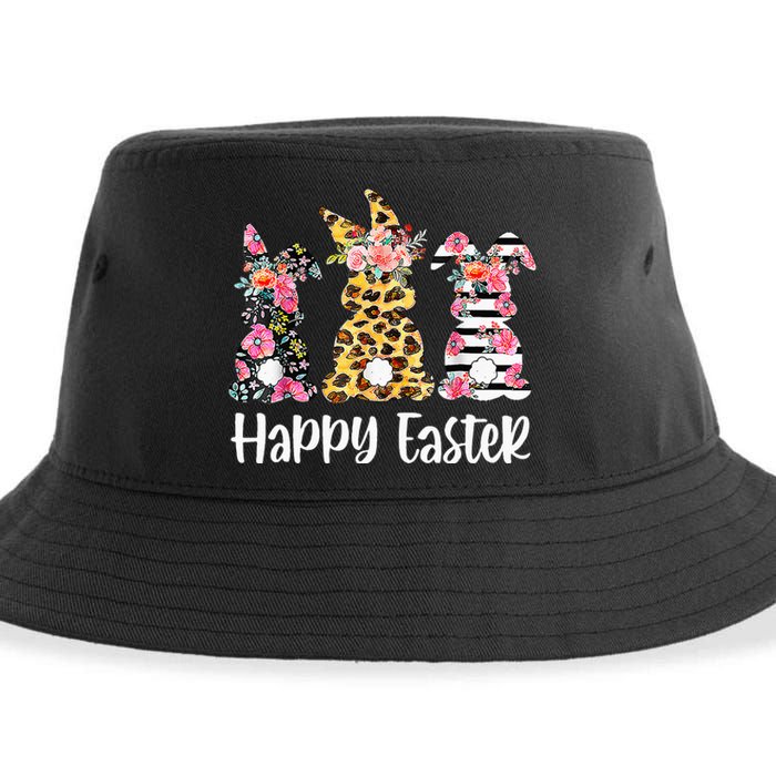 Leopard Rabbit Plaid Floral Easter Bunny Sustainable Bucket Hat