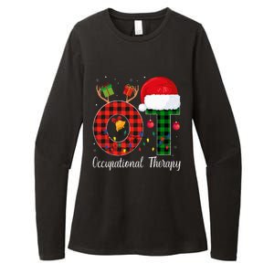 Lights Red Plaid OT Therapist christmas 2024 Womens CVC Long Sleeve Shirt