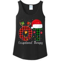 Lights Red Plaid OT Therapist christmas 2024 Ladies Essential Tank