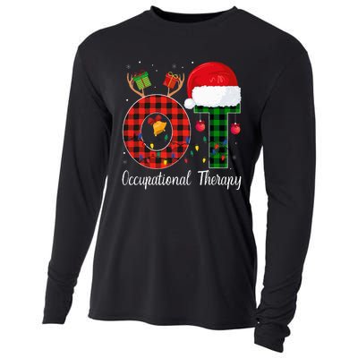 Lights Red Plaid OT Therapist christmas 2024 Cooling Performance Long Sleeve Crew