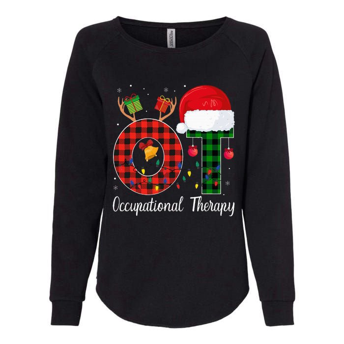 Lights Red Plaid OT Therapist christmas 2024 Womens California Wash Sweatshirt