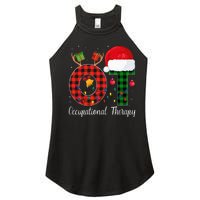 Lights Red Plaid OT Therapist christmas 2024 Women's Perfect Tri Rocker Tank