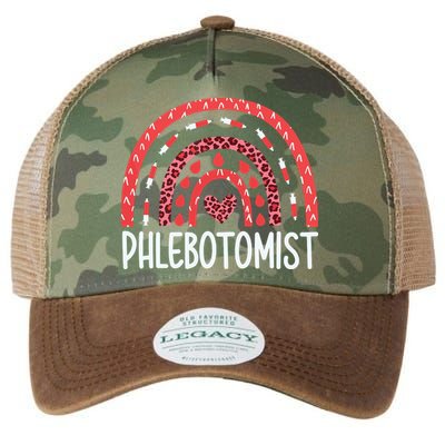 Leopard Rainbow Phlebotomist Phlebotomy Technician Tech RN Legacy Tie Dye Trucker Hat