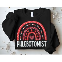 Leopard Rainbow Phlebotomist Phlebotomy Technician Tech RN Sweatshirt