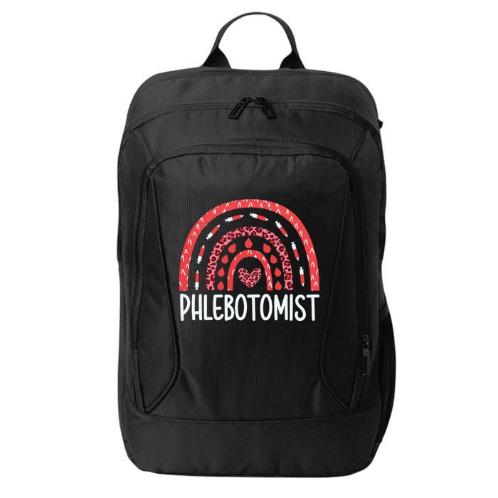 Leopard Rainbow Phlebotomist Phlebotomy Technician Tech RN City Backpack