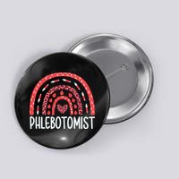 Leopard Rainbow Phlebotomist Phlebotomy Technician Tech RN Button
