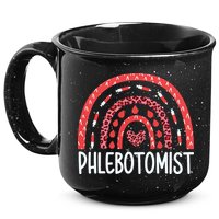 Leopard Rainbow Phlebotomist Phlebotomy Technician Tech RN 15oz Campfire Ceramic Mug